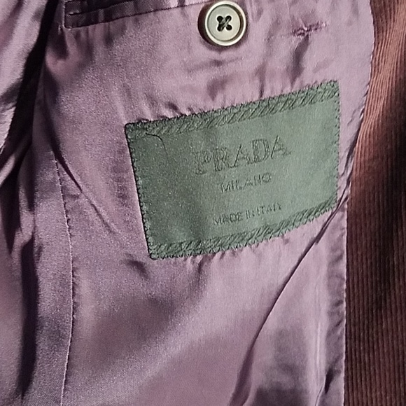 Prada cotton corduroy purple two button suit 50R - Picture 8 of 8